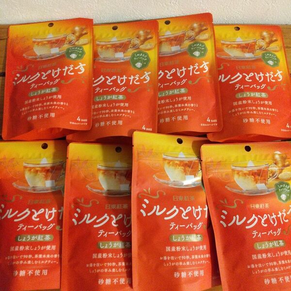 日東紅茶 ミルクとけだすティーバッグ しょうが紅茶 4BAGS/袋8袋