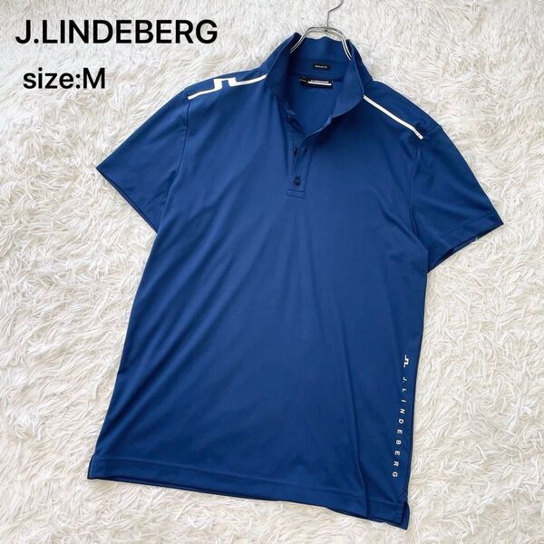 J.LINDEBERG ジェイリンドバーグ メンズゴルフ ポロシャツ ブルー M
