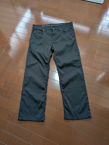 prAna プラナ パンツ ボトムス メンズ 34×32 LL相当 ブラック 炭黒 SLIM FIT スリムフィット