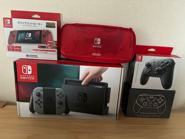 Nintendo Switch 本体 グレー/ブラック 初期型(joy-con欠品) + 周辺機器セット
