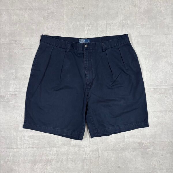 Polo by Ralph Lauren 90s ポロチノ ショーツ ネイビー ハーフパンツ 2タック