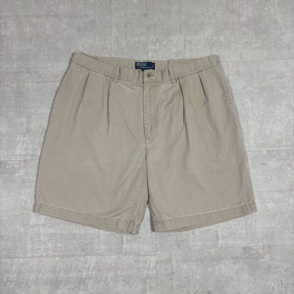 POLO RALPH LAUREN 90s ポロチノ ショーツ 旧タグ w38 ハーフパンツ 2タック コットン