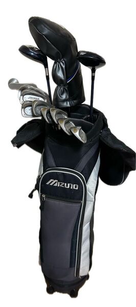 【人気ブランド】MIZUNOメンズゴルフ12本セット キャディバッグ ゴルフバックセット 右利き用 キャディバッグ付