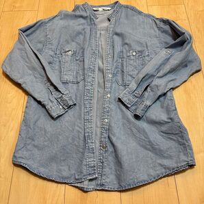 デニムシャツ 長袖 ZARA 長袖デニムシャツ ブルー