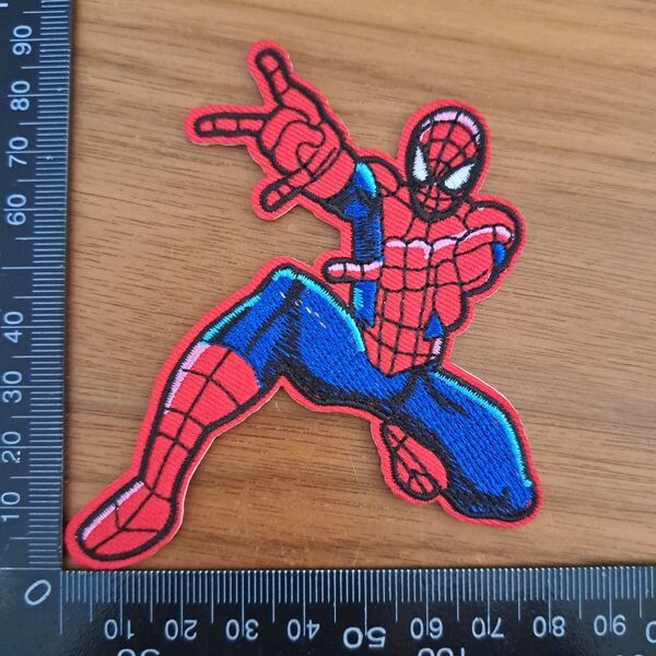 スパイダーマン アイロン 刺繍 ワッペン ハンドメイド アップリケ