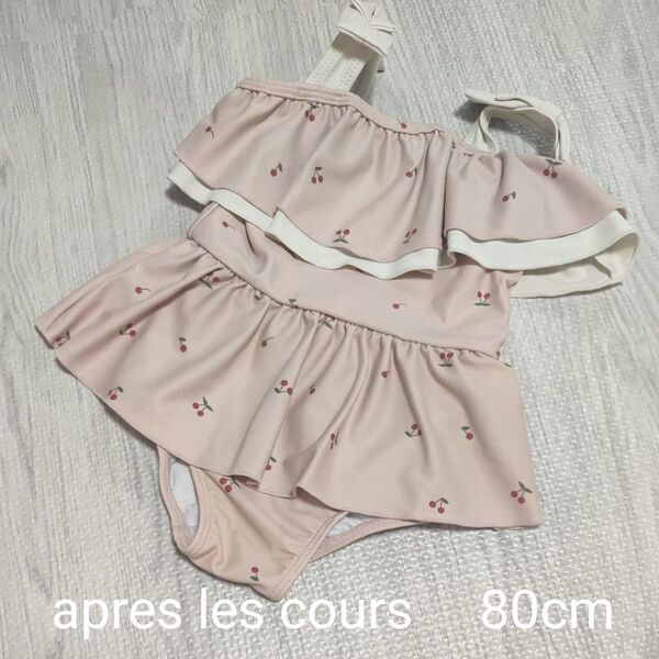 apres les cours さくらんぼ柄ワンピース水着 80cm