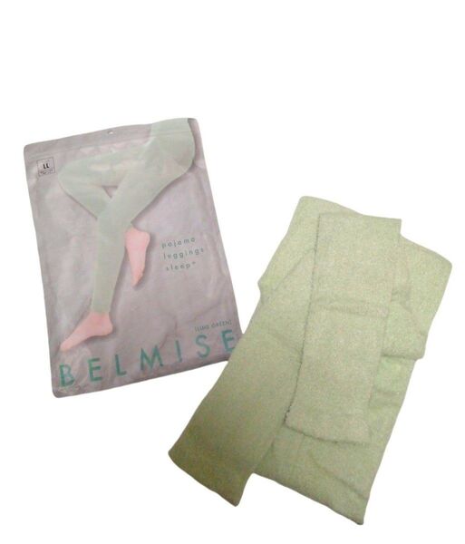 【新品・未使用】BELMISE パジャマレギンススリーププラス LL ライム
