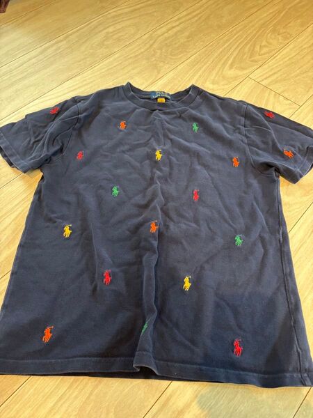 【キッズLサイズ】ポロ ラルフローレン 半袖Tシャツ ネイビー ポニー刺繍