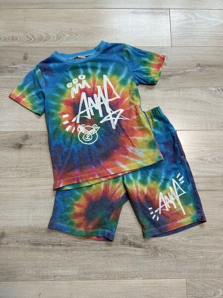 ANAPアナップキッズ 半袖Tシャツ ハーフパンツ 上下セット セットアップ130