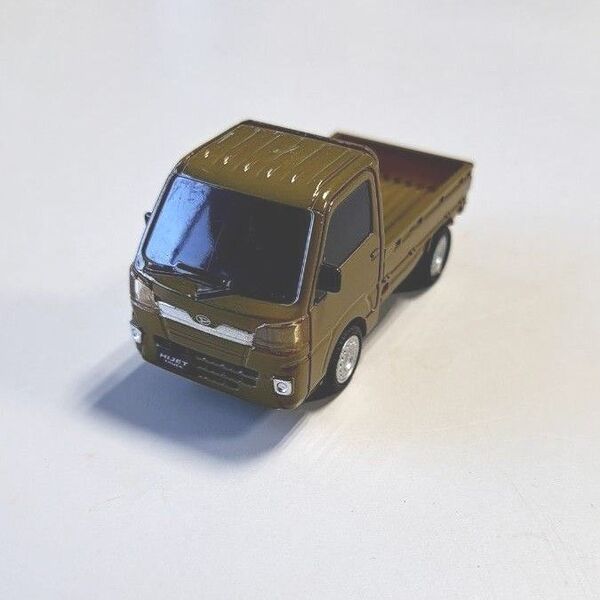 ダイハツ ハイゼットプルバックカー カーキ ミニカー 軽トラ