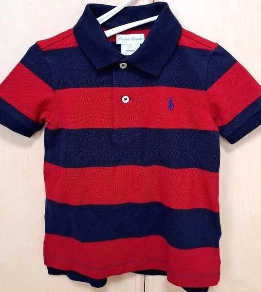 Ralph Lauren ボーダー柄ポロシャツ 18m 80 90 Tシャツ 半袖