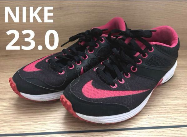 NIKE ナイキ スニーカー ブラック×ピンク 23.0cm