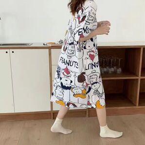 新商品 夏 パジャマ 可愛い ルームウエア 半袖 ワンピース