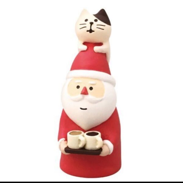 新品 コンコンブル 猫乗せサンタ フィギュア