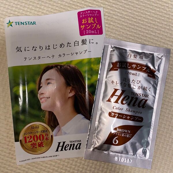 TENSTAR Hena テンスター ヘナ カラートリートメント 6 ブラウン 白髪染め 1回分