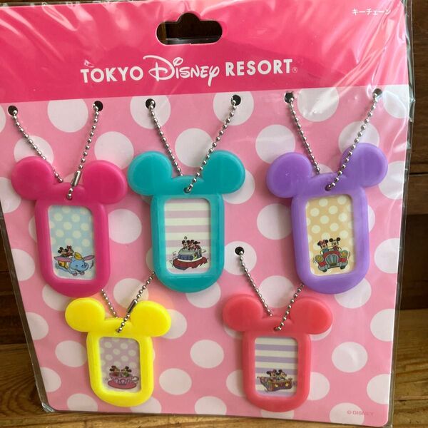 新品未使用!TDR 東京ディズニーリゾート メンカラキーチェーン5個セット