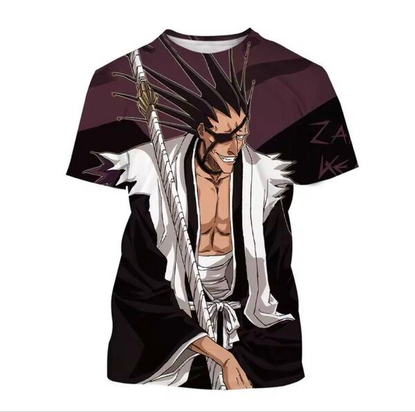 アニメキャラクタープリントTシャツ Lサイズ ダークパープル