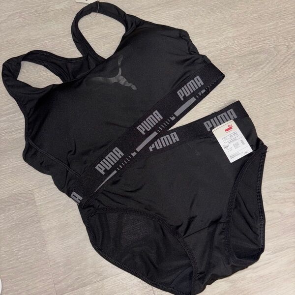 プーマ スポーツブラ ショーツ 上下セット ブラック カップ一体型 PUMA L