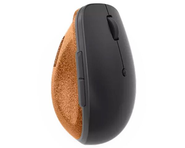 【新品未開封】疲れにくい Lenovo Go バーティカルワイヤレス マウス 人間工学 レノボ 右手用 縦型 グレー コルク