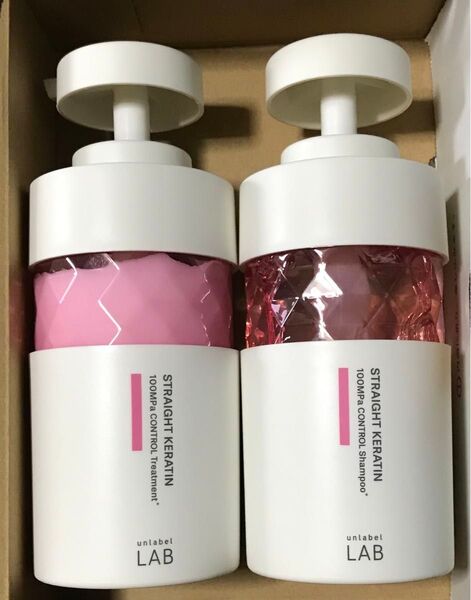 【2個セット】アンレーベル ラボ KR コントロールケア シャンプー & トリートメント セット 各400ml ピンク