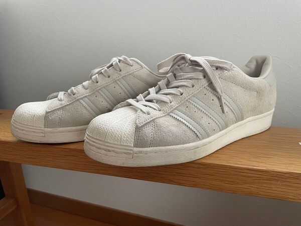 adidas superstar スウェード 26.5cm クリーム アディダス スーパースター スニーカー GW3276