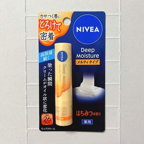 NIVEA Deep Moisture ニベア ディープモイスチャー 高保湿 リップクリーム メルティタイプ はちみつの香り 薬用