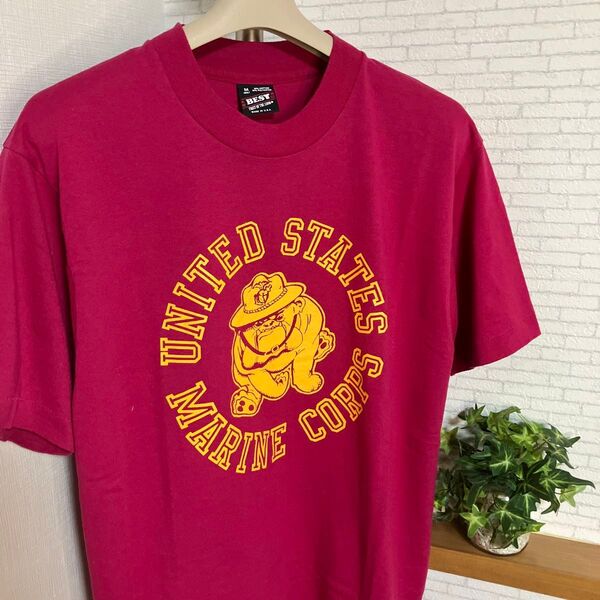 レア デッドストック 80s 90s Tシャツ ミリタリー USMC ブルドッグ USA製 アメリカ製 ヴィンテージ ビンテージ
