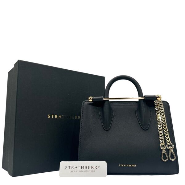 新品同様 STRATHBERRY ショルダーバッグ 2way スモール ロゴ刻印