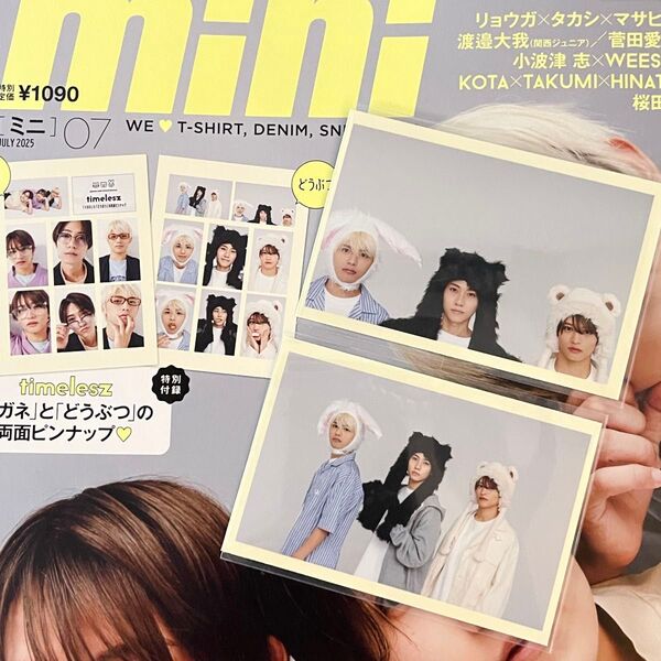 雑誌 mini 7月号 付録 両面ピンナップ 2枚 ひよこ組 篠塚 猪俣 橋本