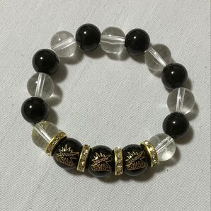 ジャグラー ブレスレット 水晶 オニキス パワーストーン 天然石 juggler