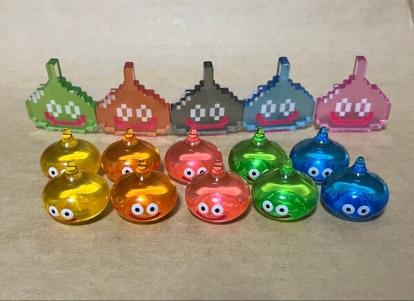 ドラゴンクエスト スライム クリアミニフィギュア 5色x2個 アクリルブロック ドットスライム 5種 セット ドラクエ