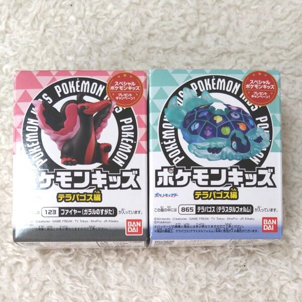 新品 未開封 ポケモンキッズ 2点 箱のまま発送 ポケモン 指人形 フィギュア ファイヤー テラパゴス クリア