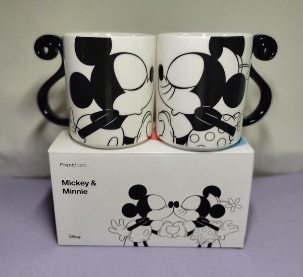 新品未使用 ミッキー&ミニー DSY ペアマグ ハート Francfranc マグカップ ディズニー Disney フランフラン