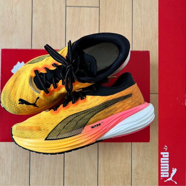 プーマ ディヴィエイトニトロ2 26.0cm ランニングシューズ 厚底 反発性 クッション性 PUMA インソール無し