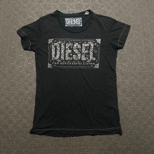 DIESEL Tシャツ ブラック y2k 00s グランジ アーカイブ