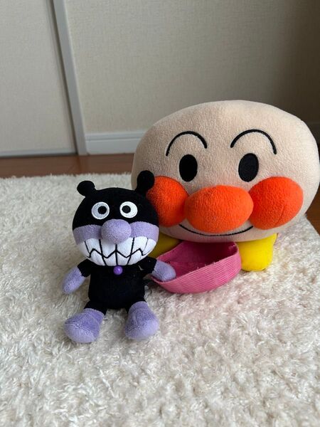 アンパンマン ばいきんまん ぬいぐるみ 2個セット