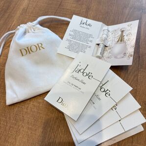 【5個セット+巾着袋】Dior クリスチャンディオール 香水 サンプル jadore ジャドール パルファン ドー 1.2ml