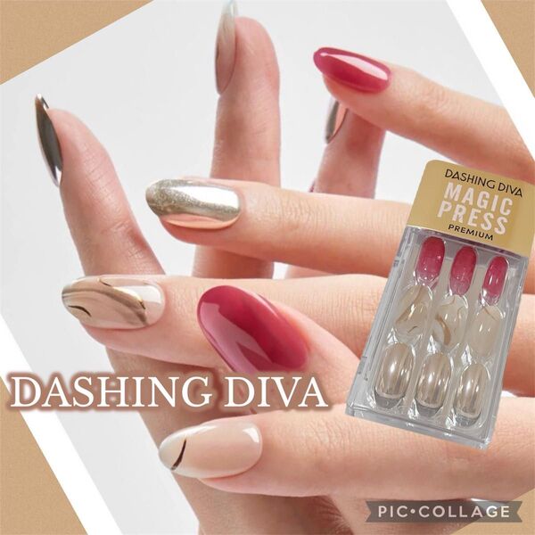 【匿名配送】DASHING DIVAダッシングディバ マジックプレス〈ネイルチップ〉ロングオーバル型 MJP_3W056OL