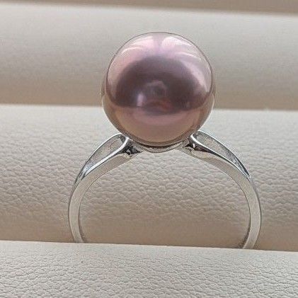 真珠リング 指輪 淡水パール エジソンパール S925 ナチュラルカラー 流行り リング 本真珠 アクセサリー 刻印 シルバー