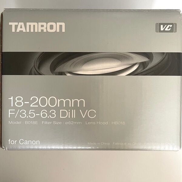 TAMRON 18-200mm F/3.5-6.3 DiII VC B018E for Canon