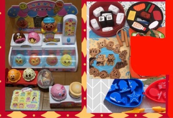 アンパンマン アイスちょうだい スペシャルセット Benesse お寿司パズル 釣り玩具 しまじろう木製パズル まとめ売り