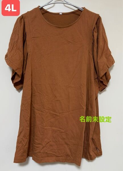 現行品 大きいサイズ 4L USAコットン 半袖カットソー Tシャツ しまむら 体系カバー