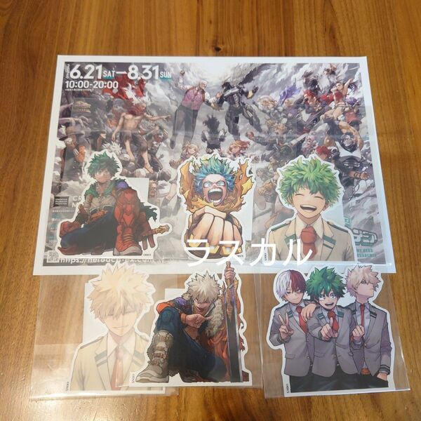 ジャンプショップ 僕のヒーローアカデミア ダイカットステッカー 6種 原画展 フライヤー 1枚