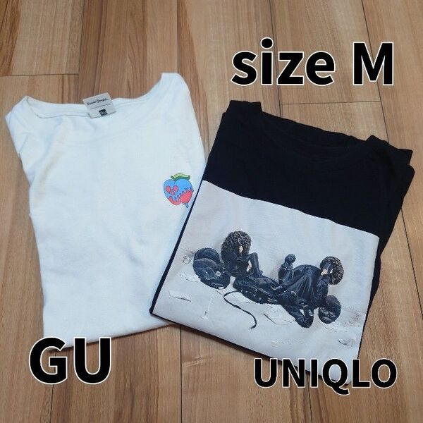 【M】UNIQLO GU ユニクロ ジーユー ミッキー 白雪姫 Tシャツ 半袖