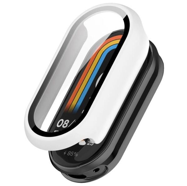Xiaomi Smart Band 9 カバー ガラス ホワイト ケース 交換 保護 画面保護 シャオミ ハードケース カバー