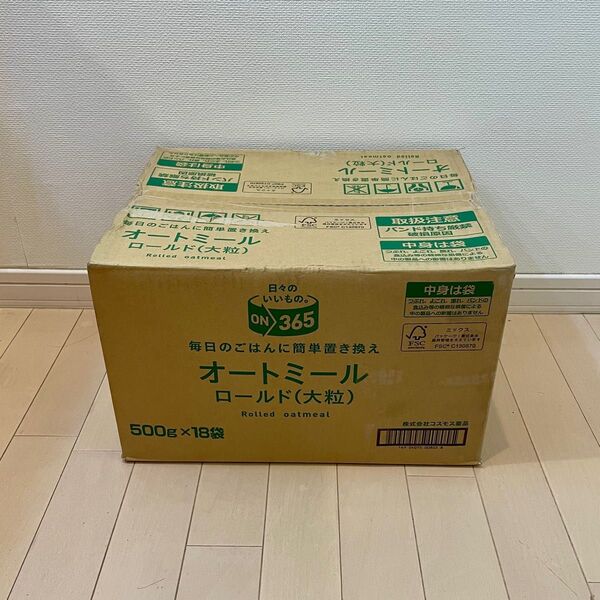 ON365オートミールロー ルド大粒 500gx18袋