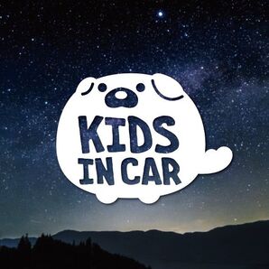 キッズインカー まんまる犬 カッティングステッカー