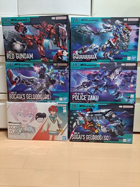 新品未開封 HG ゲルググ ボカタ機 赤いガンダム ゲルググ スガイ機 ジークアクス 軍警ザク アマテ 6点セット