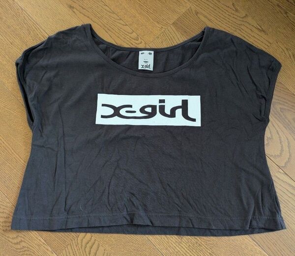 ★x-girl グレー クロップドTシャツ サイズ2