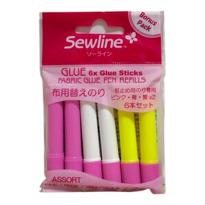 【新品未開封】Sewline ソーライン ファブリックグルーペン 替芯 6本セット ボーナスパック FAB50062